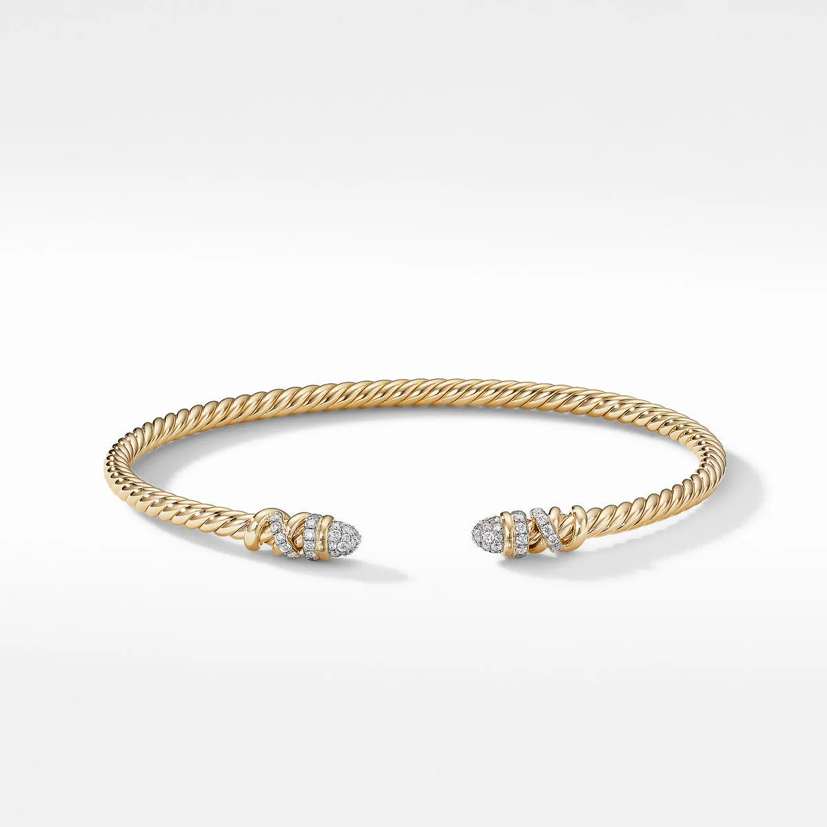 David Yurman Petite Helena Bracelet in 18K Yellow Gold with Diamonds