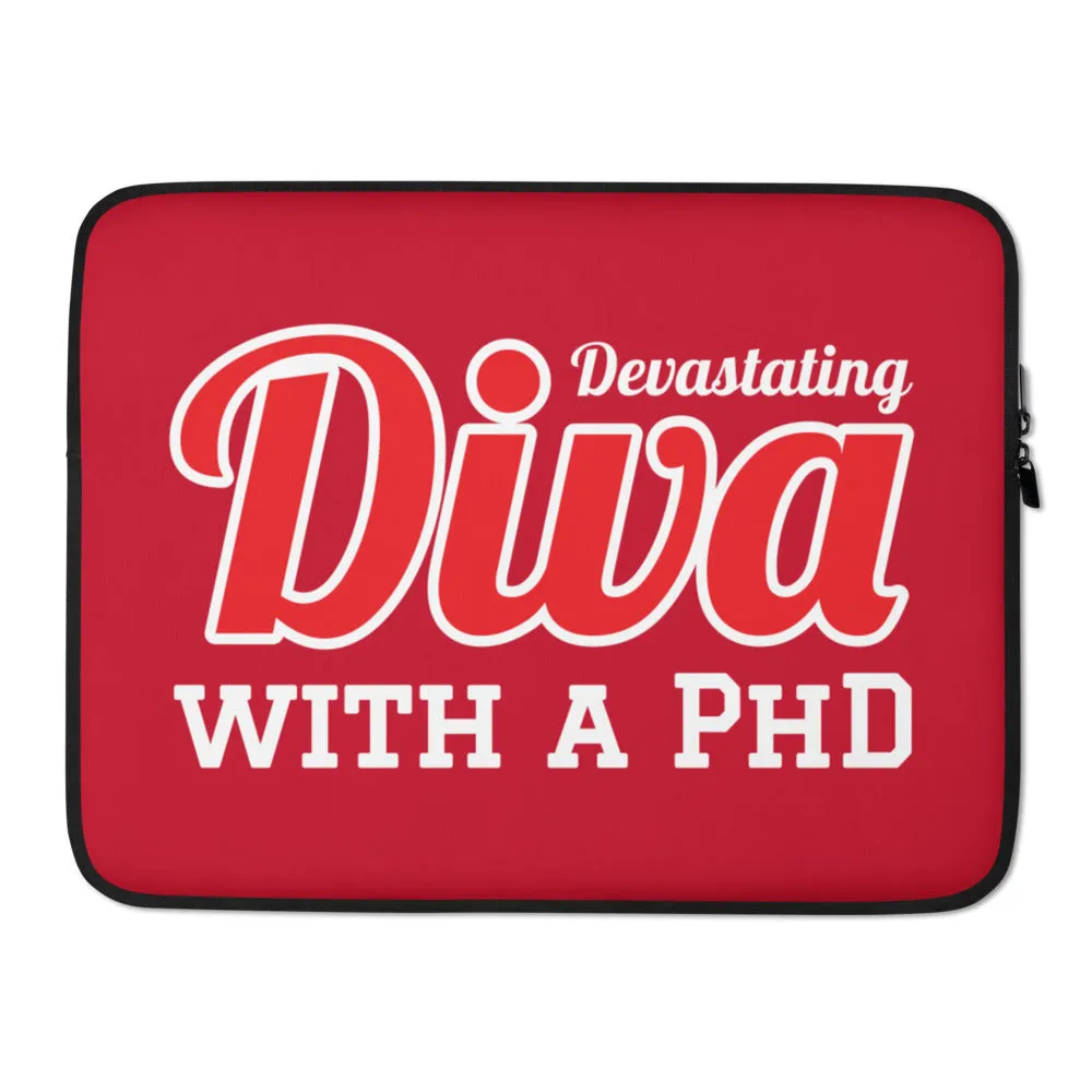 Diva with a PhD Laptop Sleeve