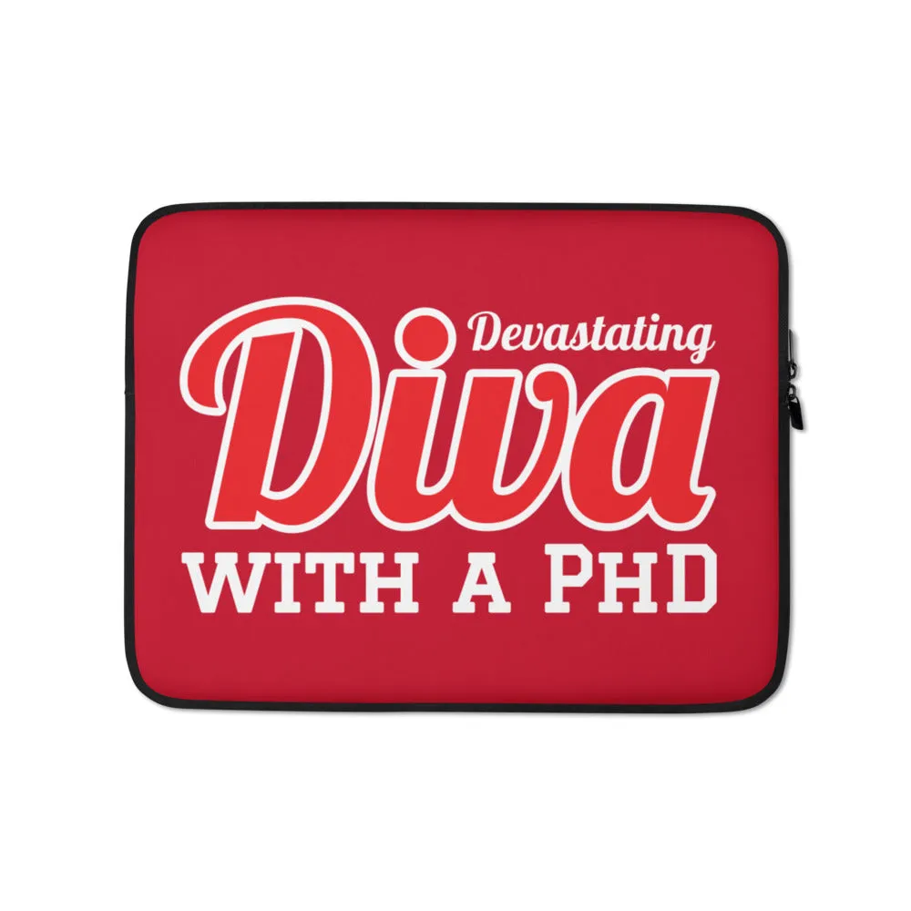 Diva with a PhD Laptop Sleeve