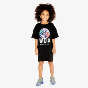 Embroidered dress "Planet" for children in organic cotton