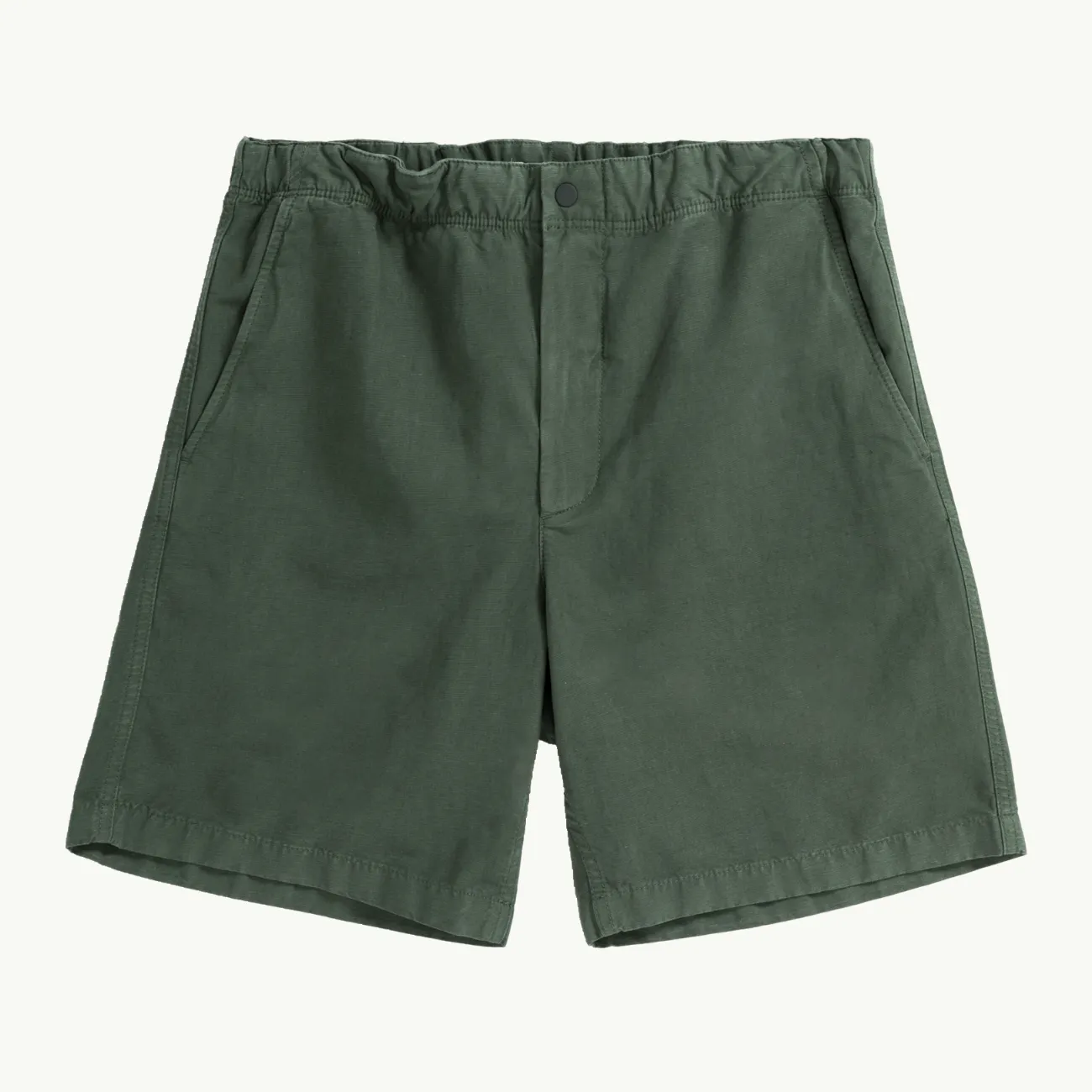 Ezra Relaxed Cotton Linen Short - Spruce Green