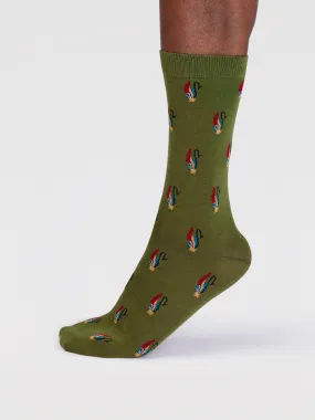 Finley Organic Cotton Fly Fishing Socks - Moss Green