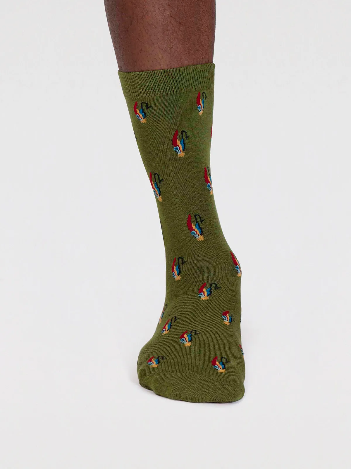 Finley Organic Cotton Fly Fishing Socks - Moss Green