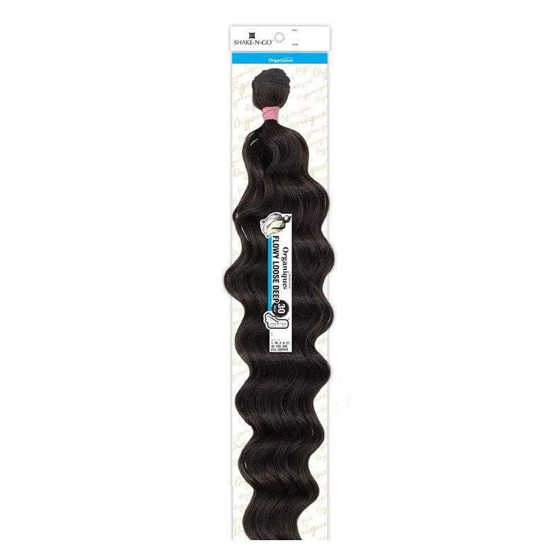 FLOWY LOOSE DEEP 30 | Shake N Go Organique Mastermix Synthetic Weave