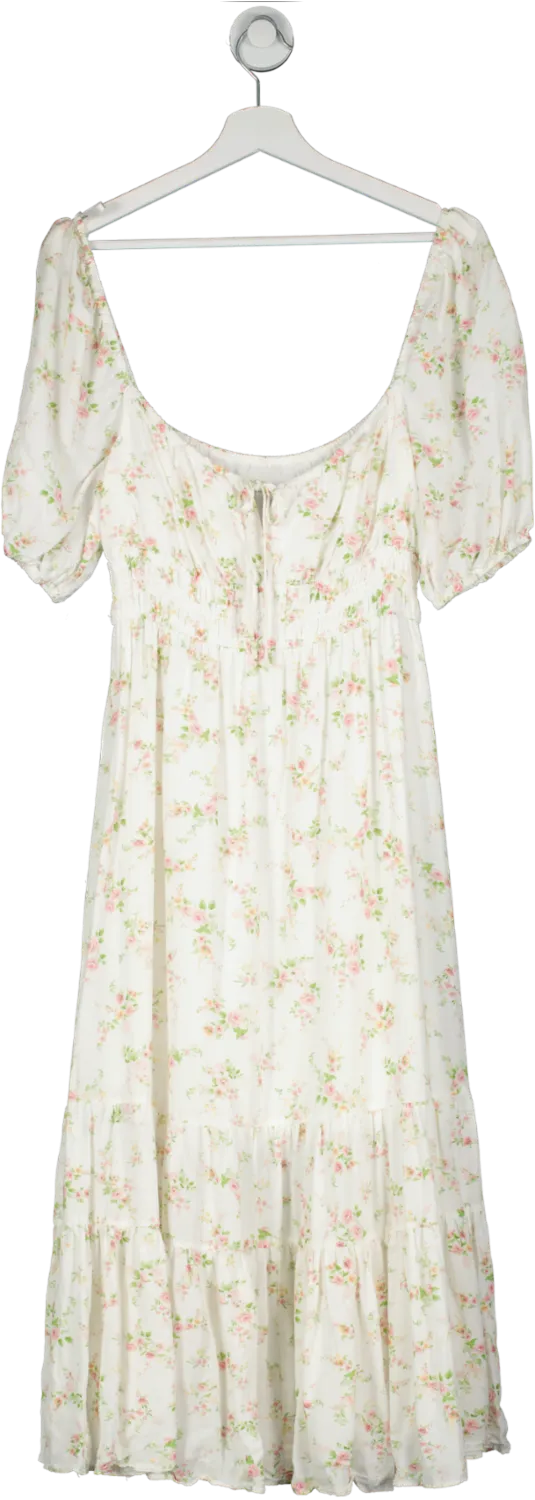 FOREVER NEW White Floral Dress UK 10