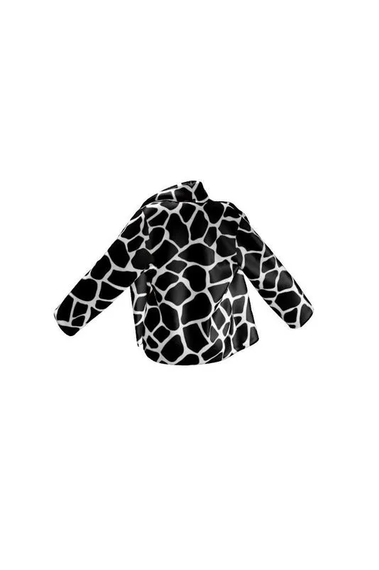 Giraffe Print Wrap Blazer