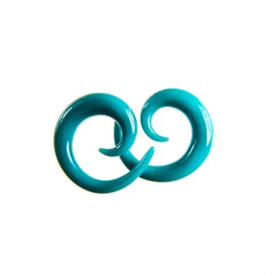 Glass Simple Spiral - Turquoise