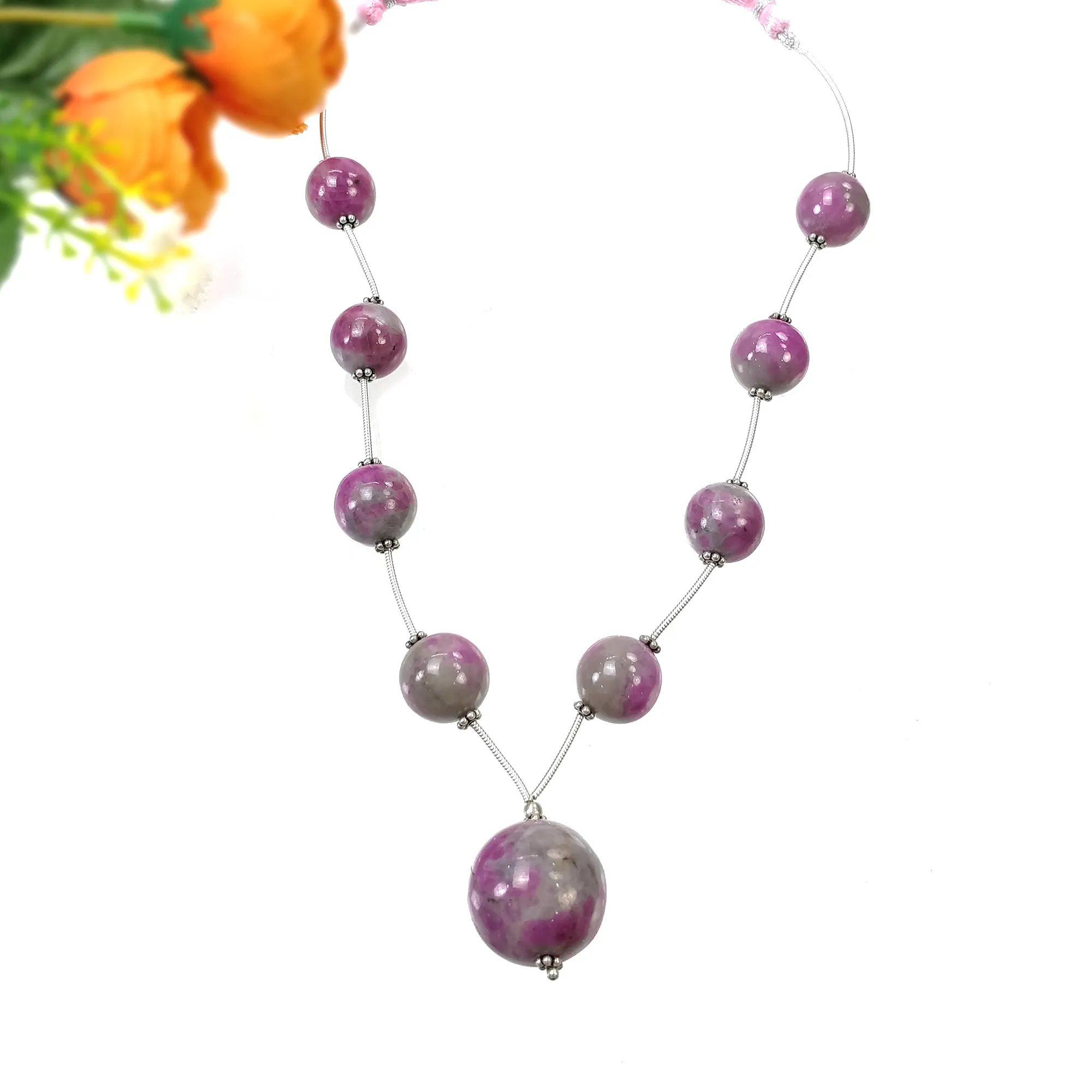 Global RUBY Gemstone Loose Beads : 200.40cts Natural Untreated Unheated Bi-Color Zoisite Ruby Balls 12mm - 19mm