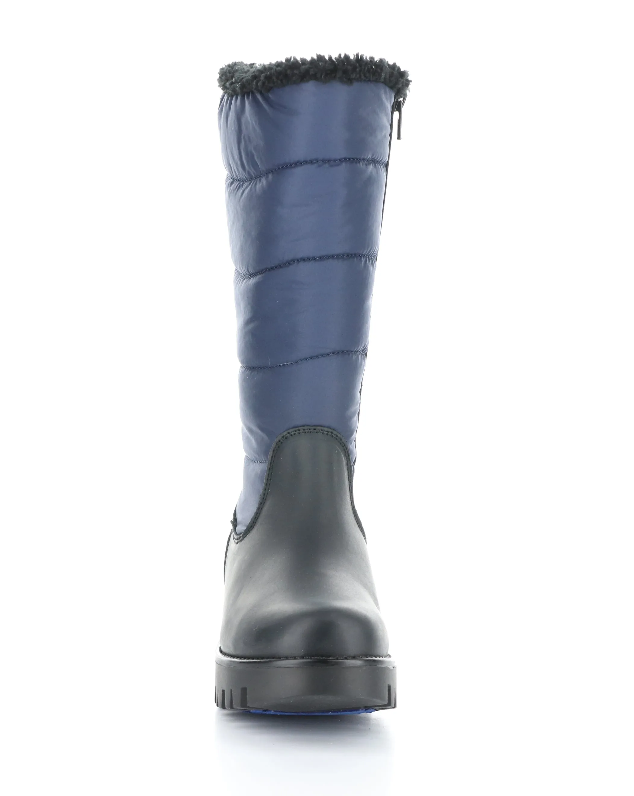 GRACEN PRIMA BLACK/NAVY Round Toe Boots