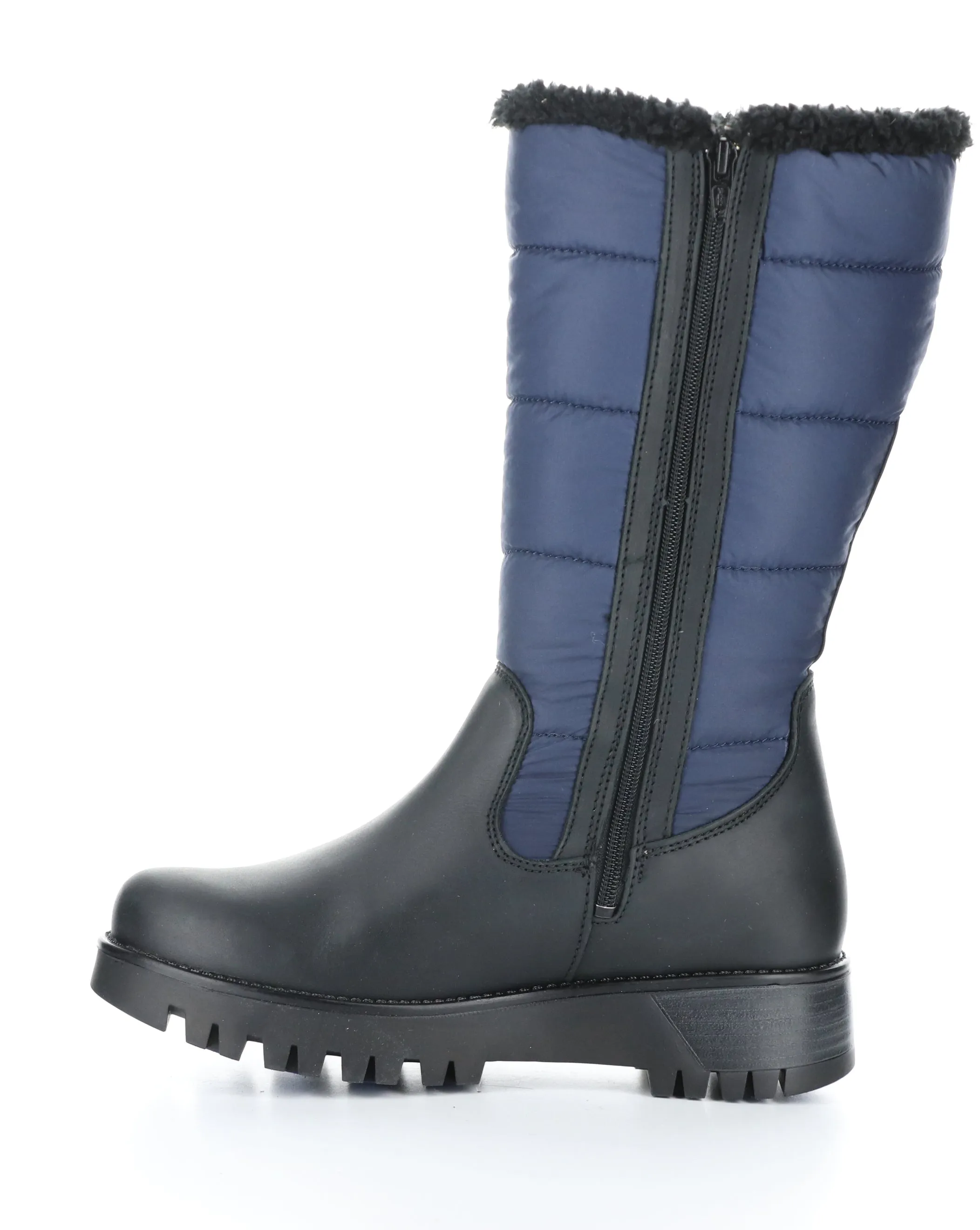 GRACEN PRIMA BLACK/NAVY Round Toe Boots