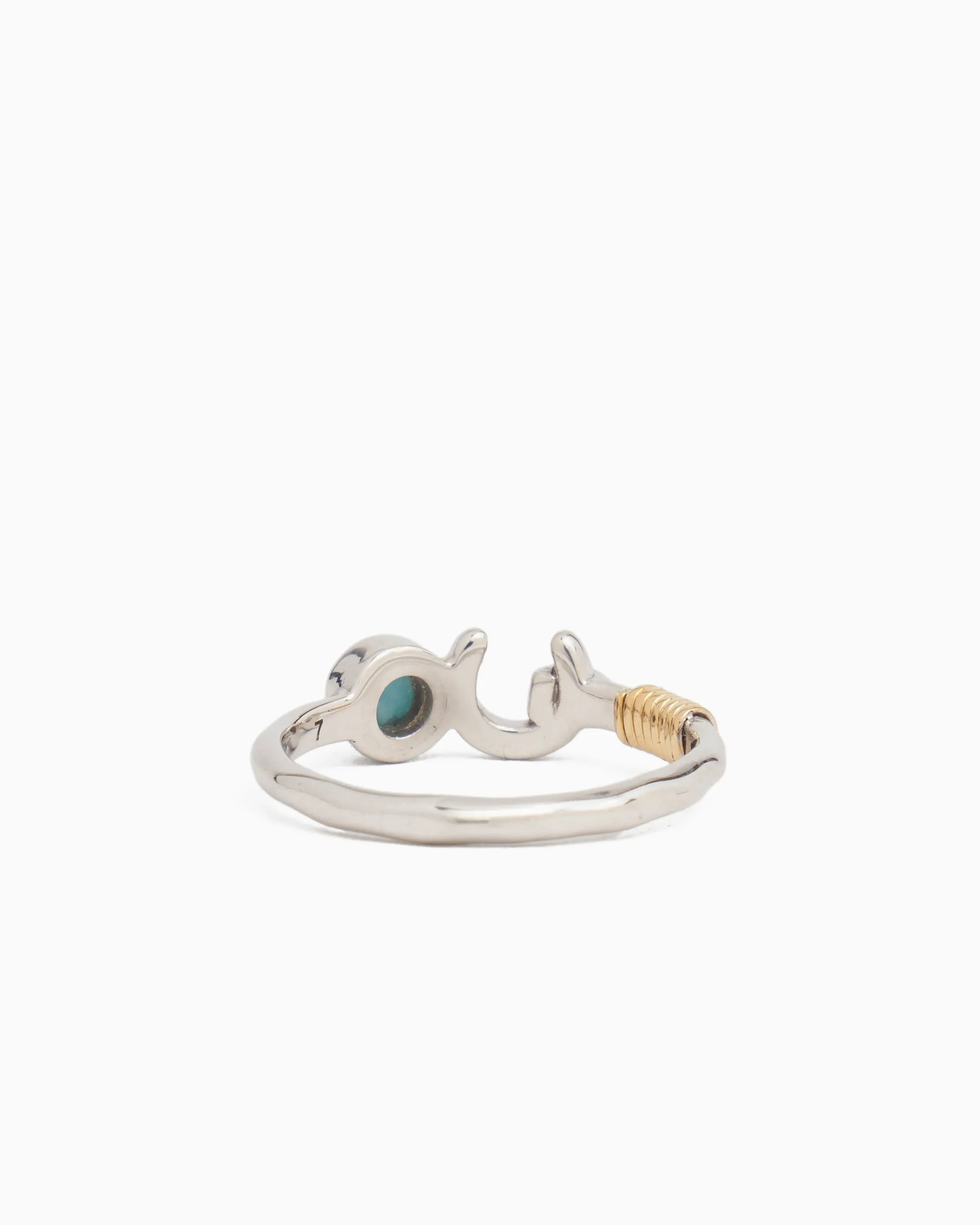 Hook Ring with Stone - Larimar