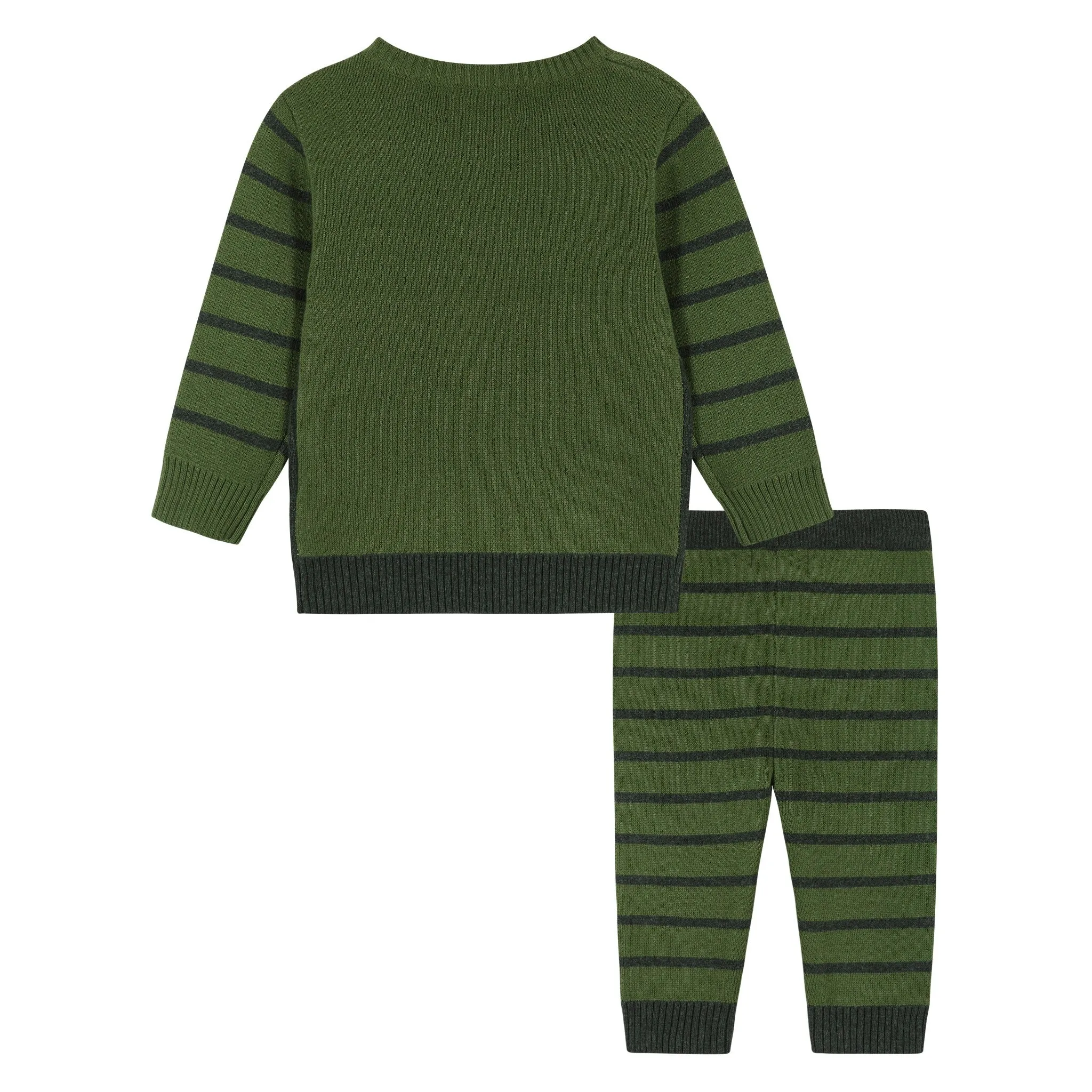 Infant Olive Porcupine Sweater Set  | Green