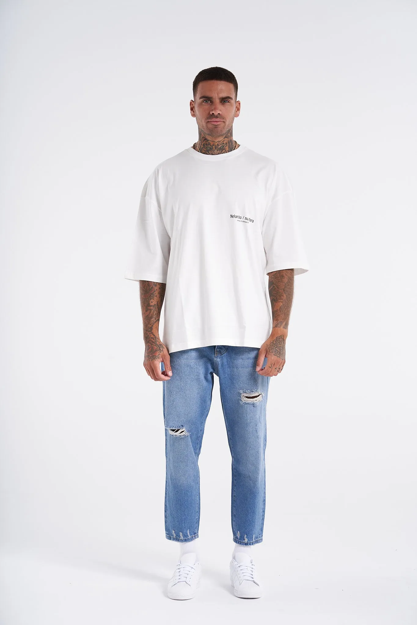 Infinity Nucifera Oversized Tee White