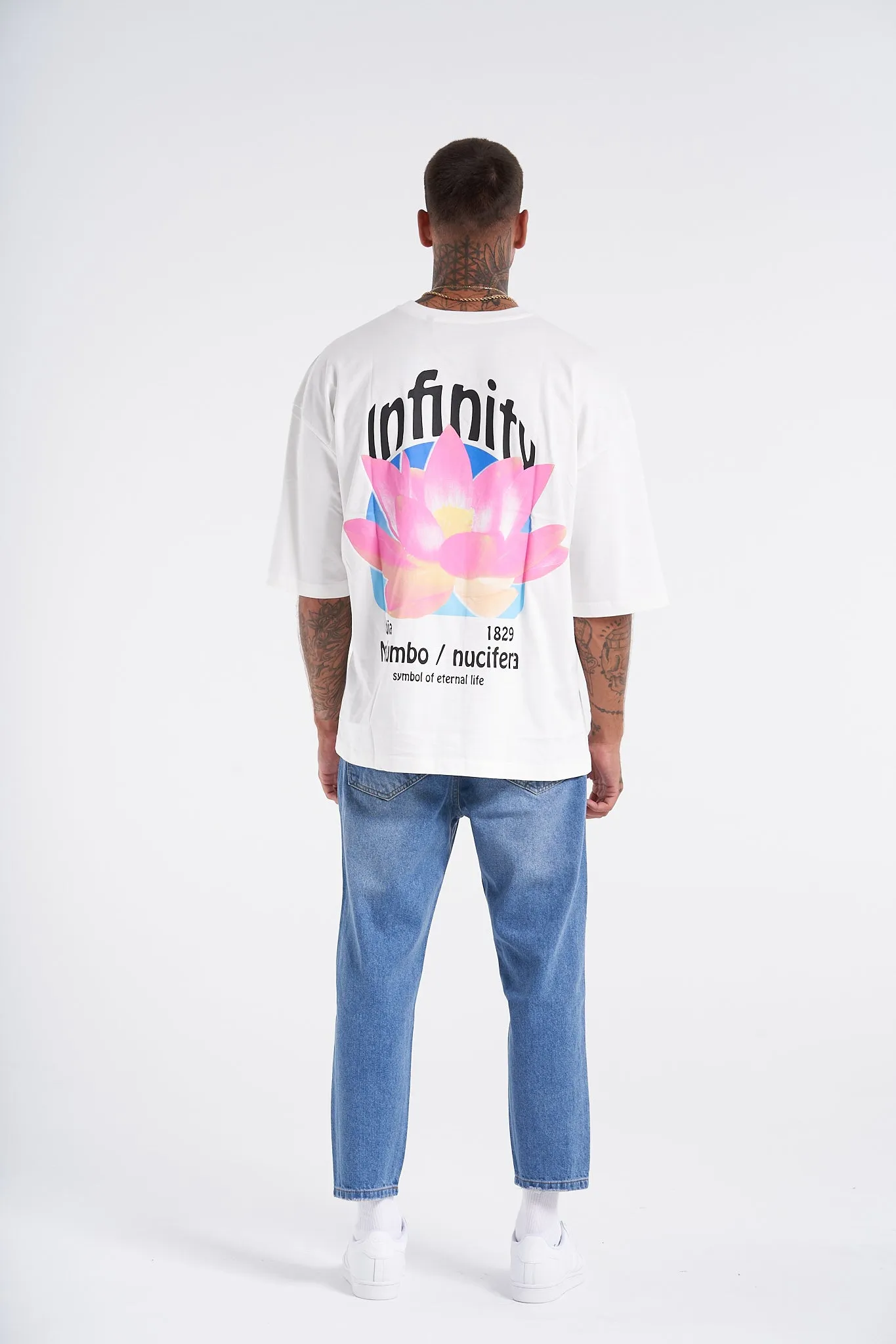 Infinity Nucifera Oversized Tee White