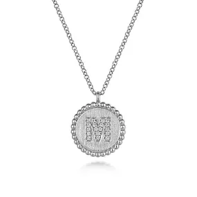 Initial M Medallion Necklace