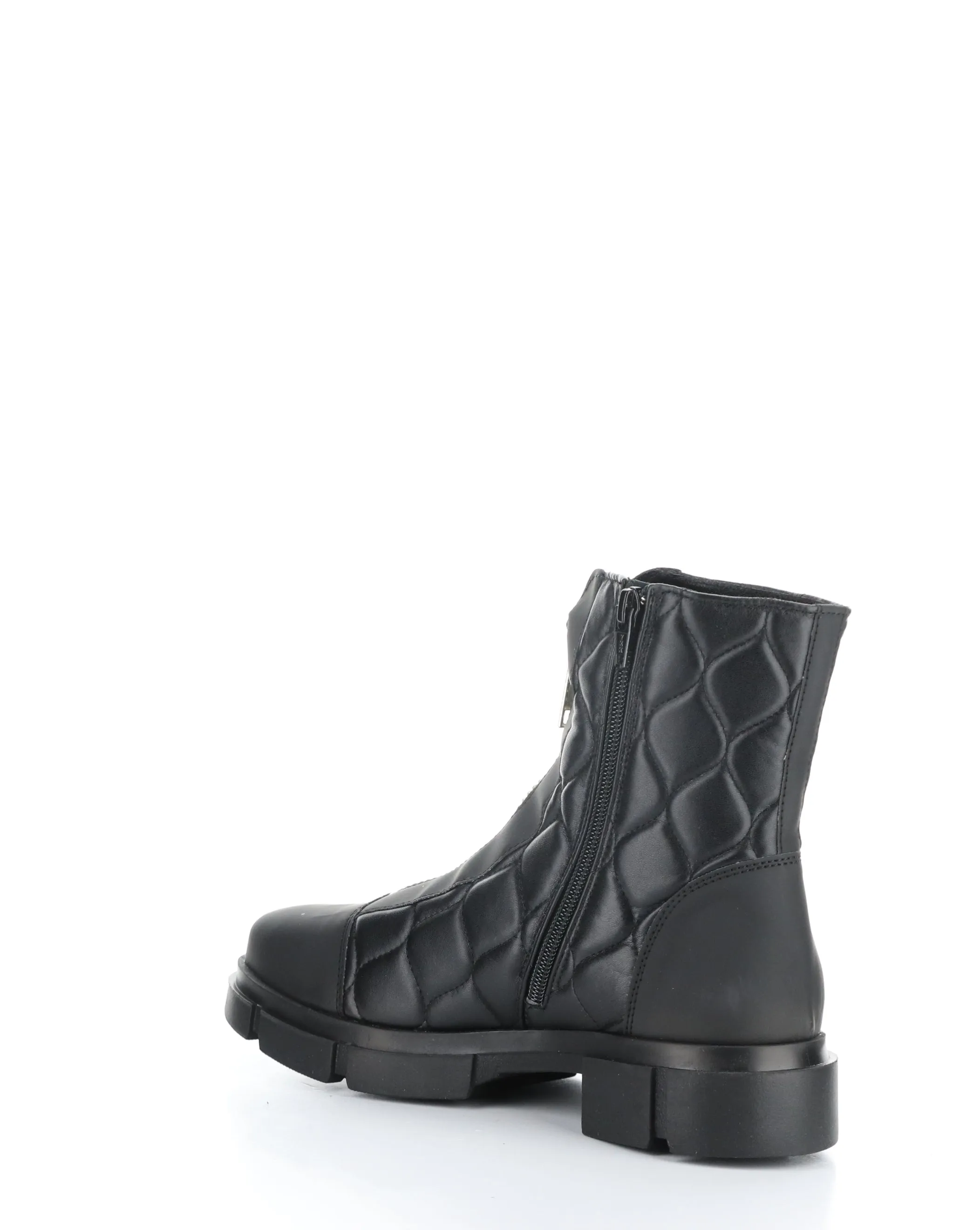 LANE BLACK Round Toe Boots