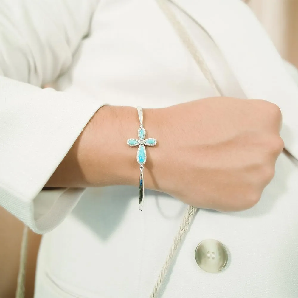 Larimar Kai Cross Bracelet