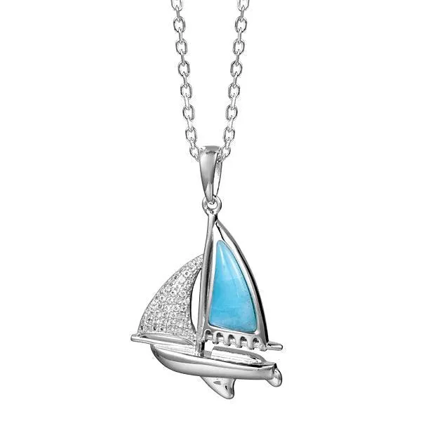 Larimar Sailboat Pendant