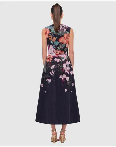 LEO LIN Cleo Sleeveless Midi Dress - Lush Print