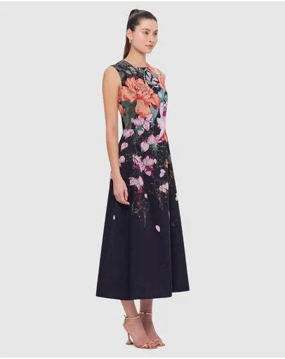 LEO LIN Cleo Sleeveless Midi Dress - Lush Print