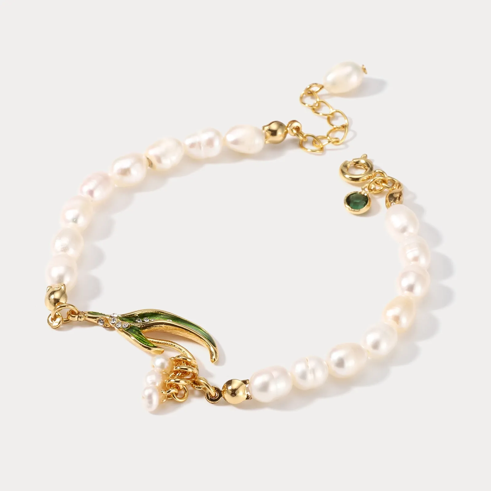 Lily Of The Valley Pearl Bracelet