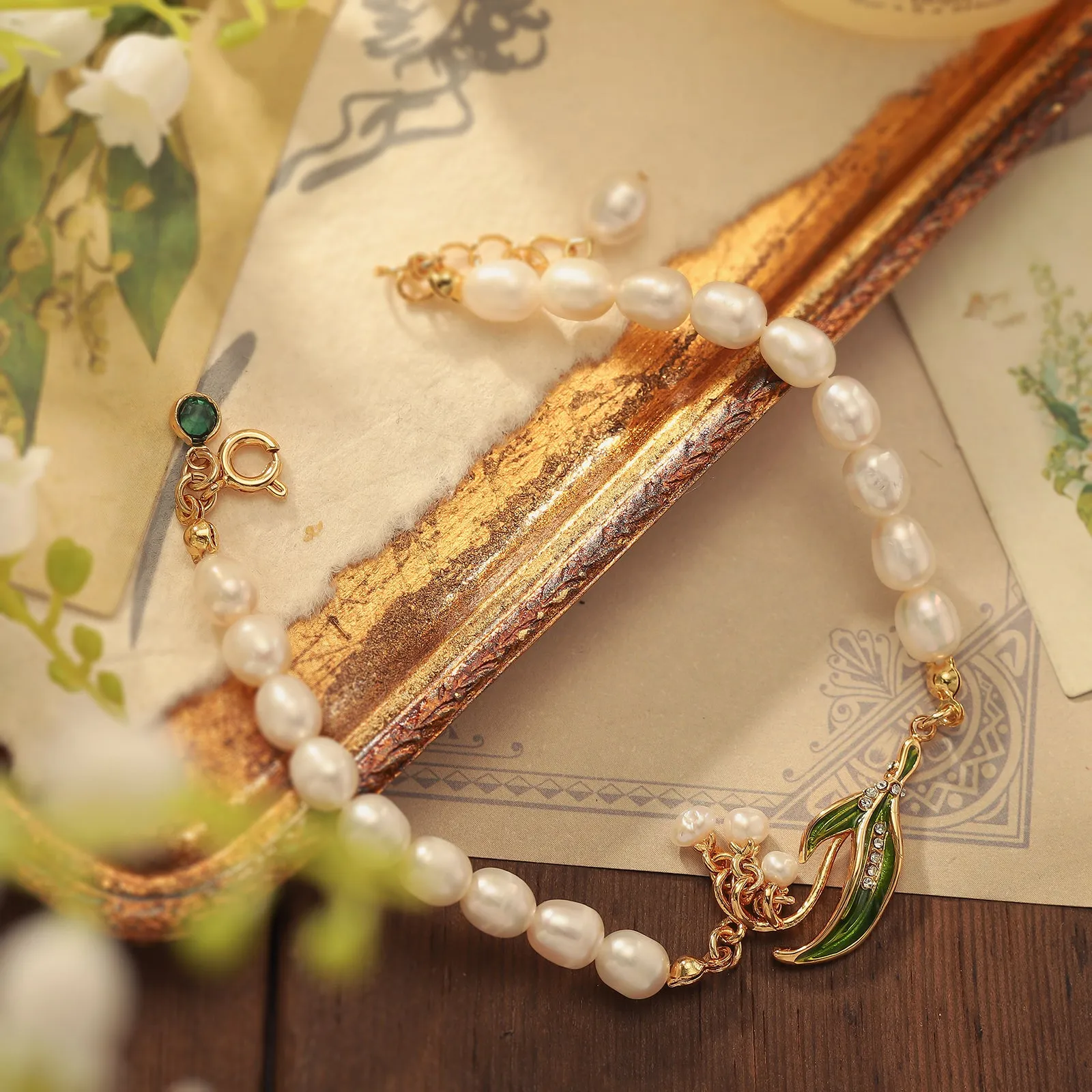 Lily Of The Valley Pearl Bracelet