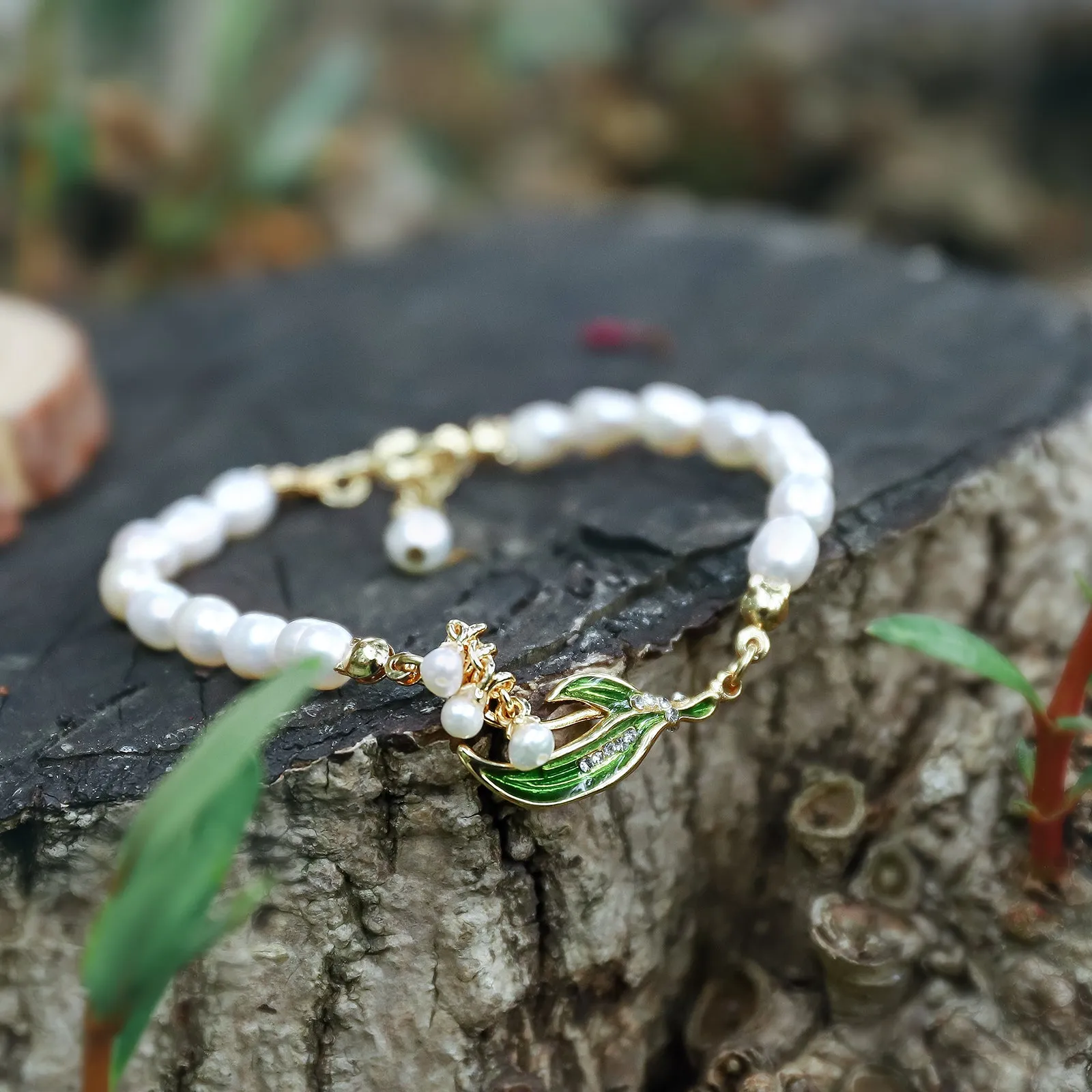 Lily Of The Valley Pearl Bracelet