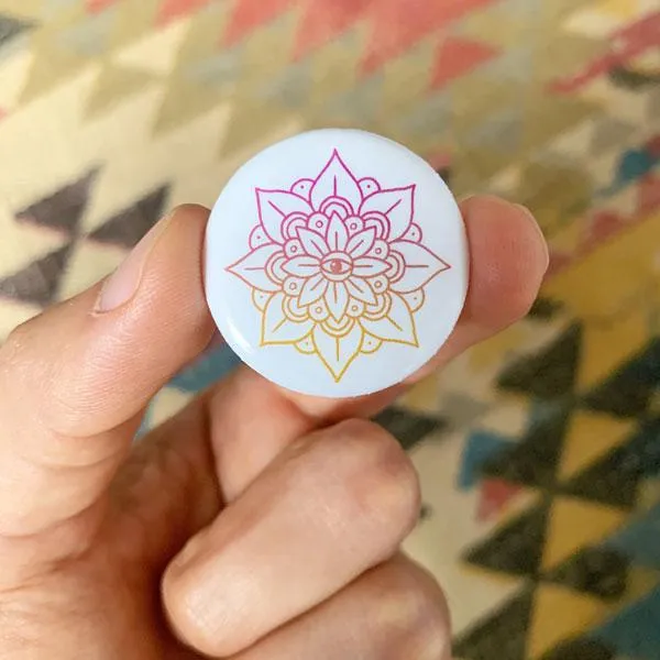 Lotus Mandala | Pin Button