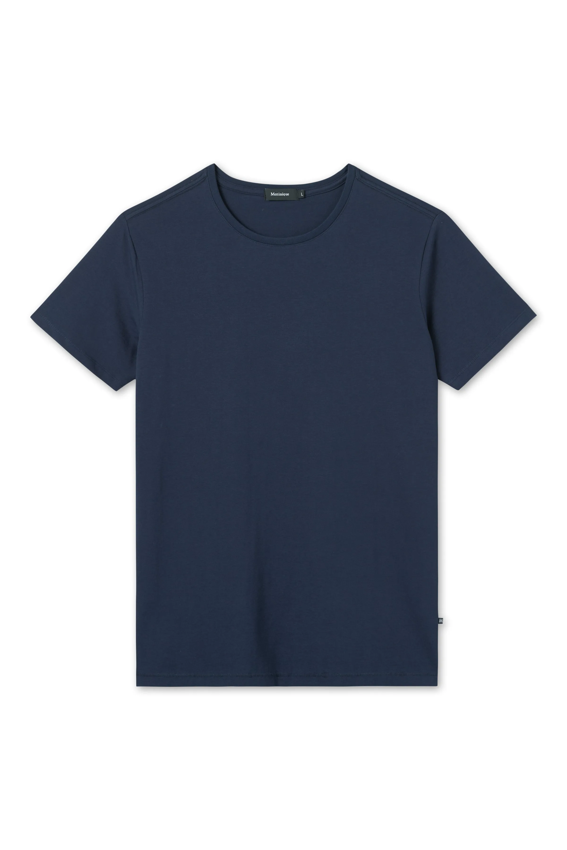 Matinique Jermalink Cotton Stretch Crew T-Shirt/Dark Navy - CORE SS24