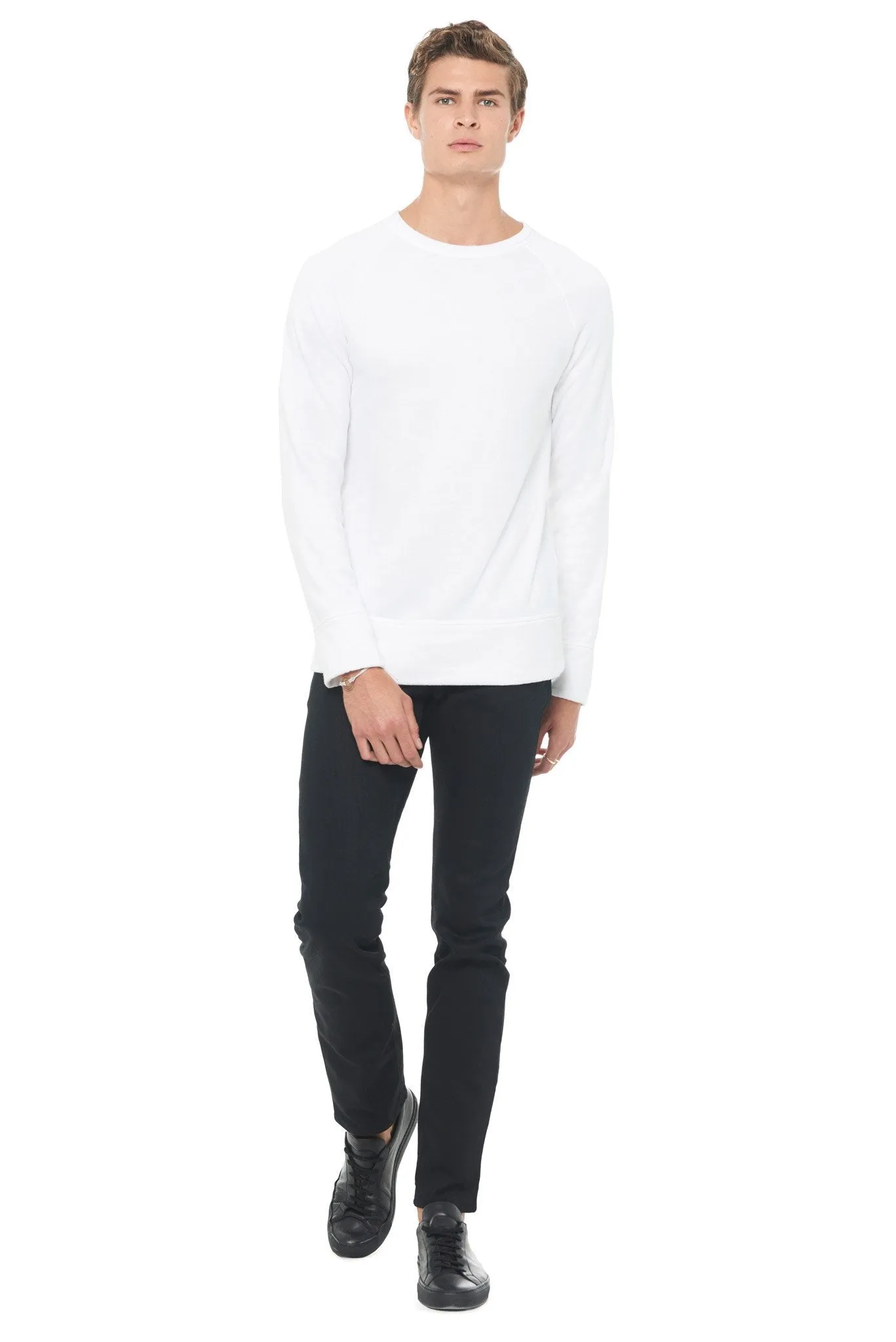 Men's French Terry Relaxed Fit Crew Neck Sweatshirt