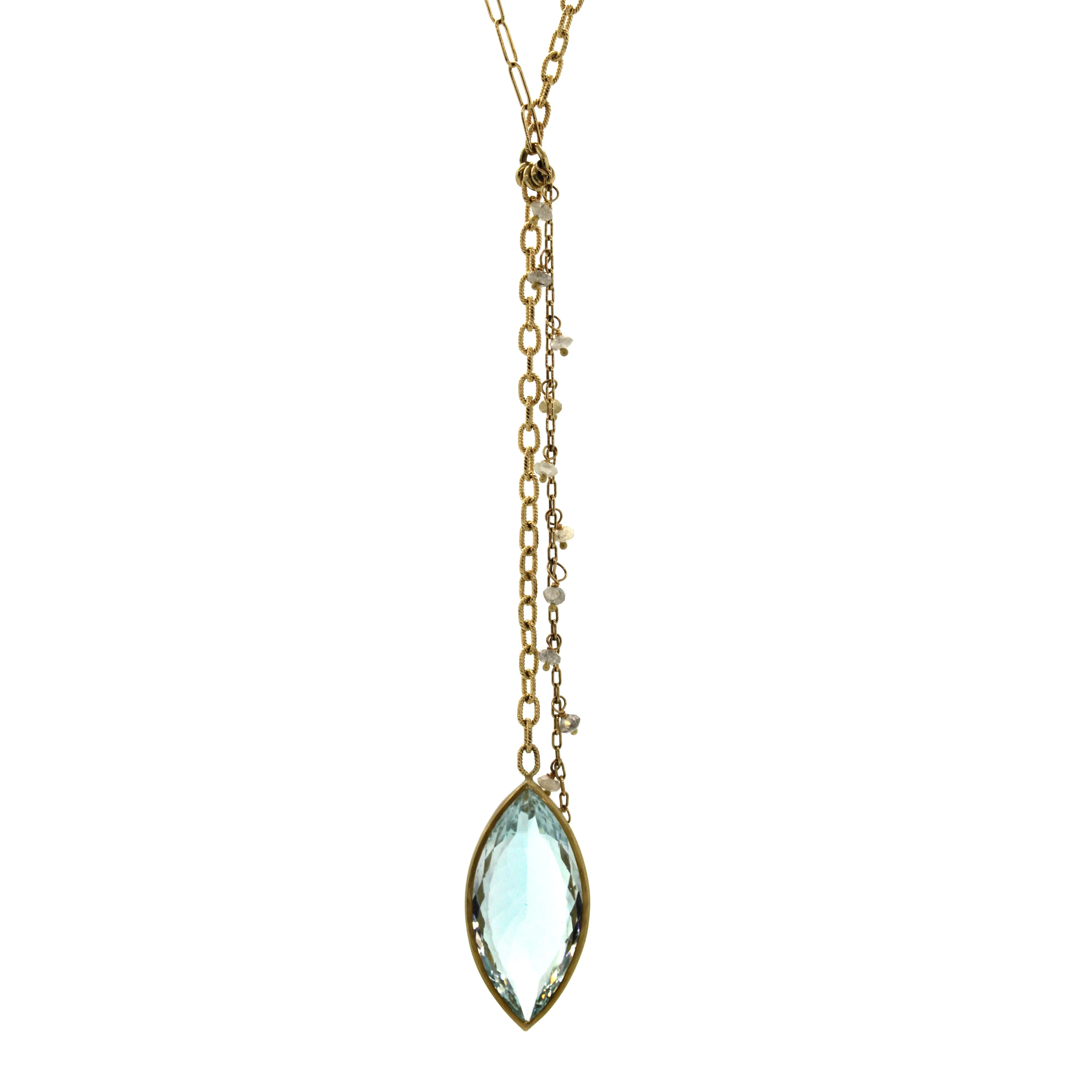 Mixed Chain Aquamarine Necklace