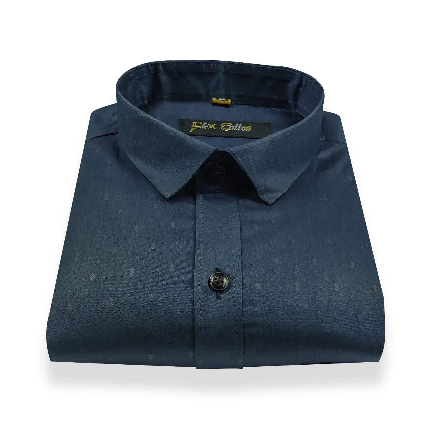 Navy Blue Color 100% Cotton Lawn Finish Shirt For Men