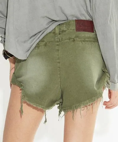 One Teaspoon Militaire Drill Sailor Shorts Cut offs