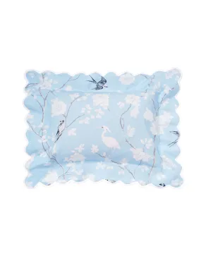 Pale Blue Gardenia Boudoir Sham