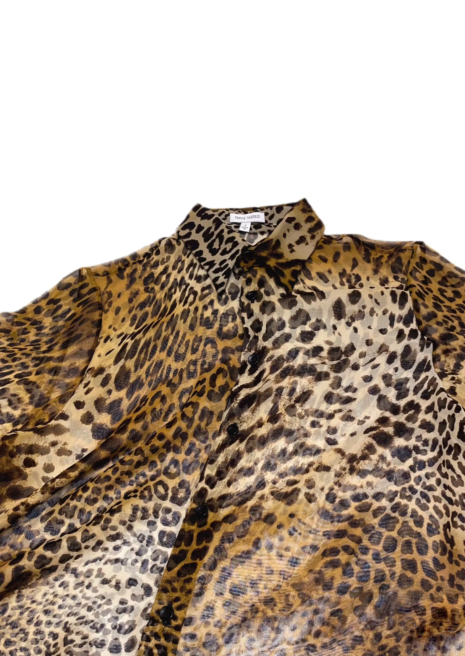 Panic Top in Leopard Silk Chiffon