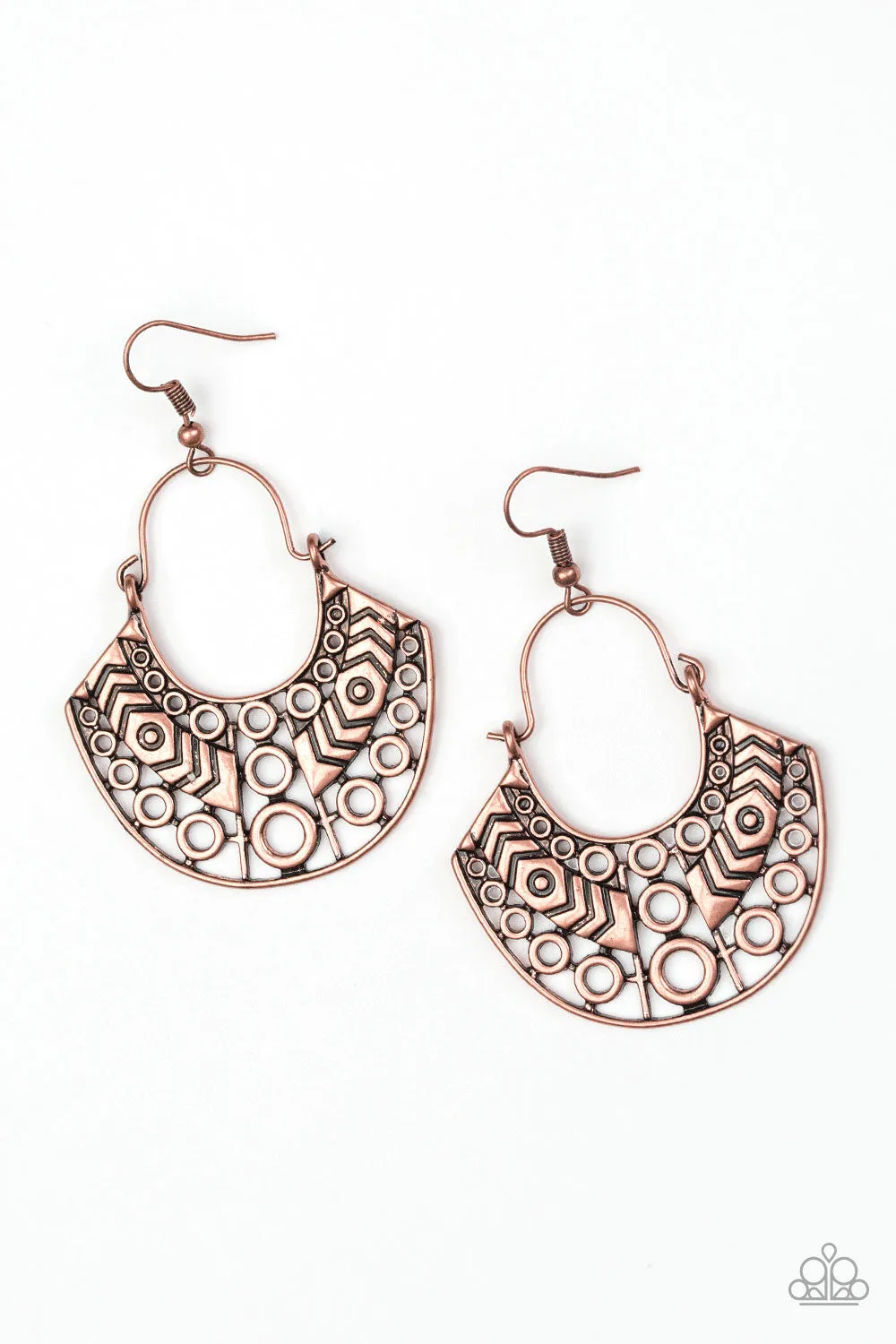 Paparazzi Indigenous Idol Copper Earrings