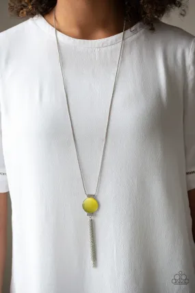 Paparazzi Necklace ~ Happy As Can BEAM - Yellow Moonstone Necklace