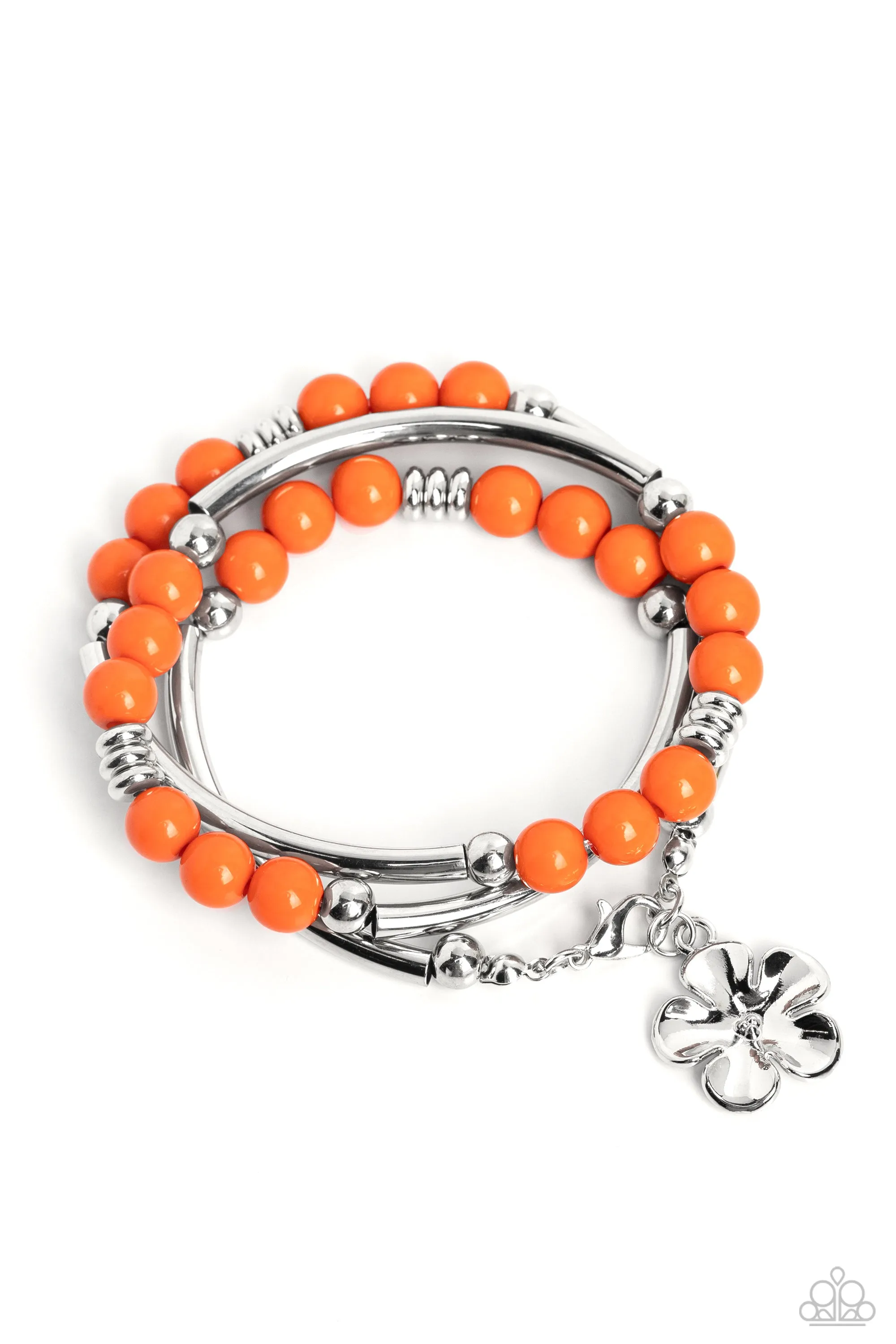 Paparazzi Off the WRAP - Orange Bracelet