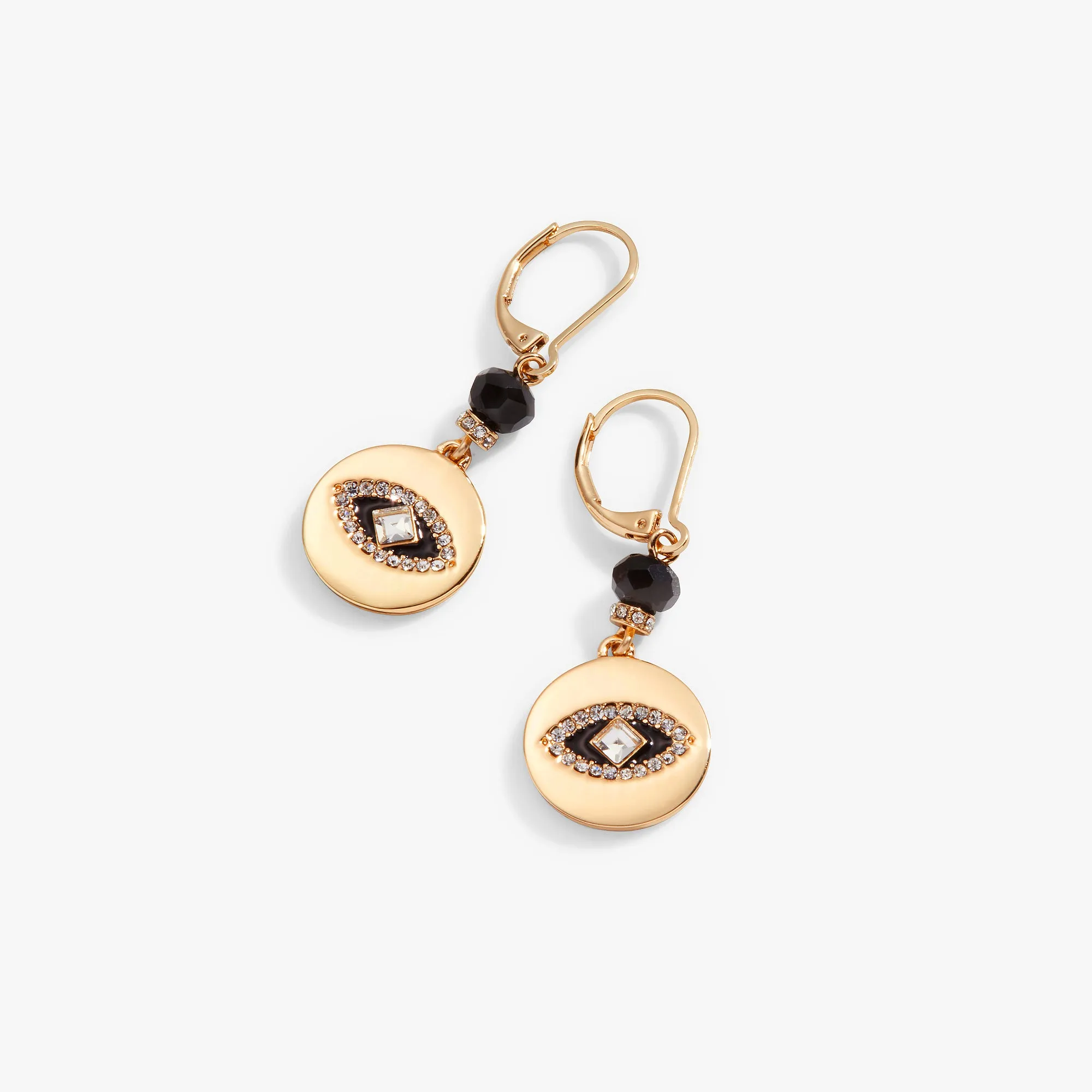 Pavé Evil Eye Drop Earrings