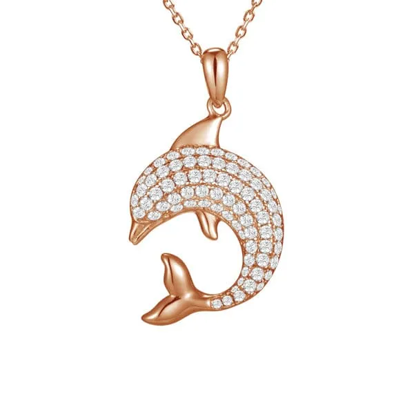 Pavé Oceanic Dolphin Pendant