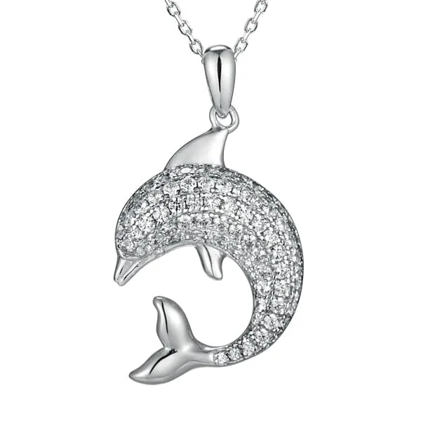 Pavé Oceanic Dolphin Pendant