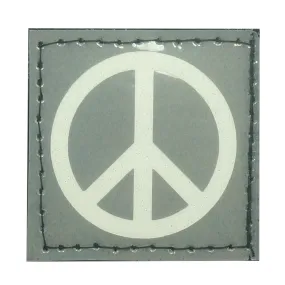 PEACE SIGN PATCH - BLUE GLOW IN THE DARK