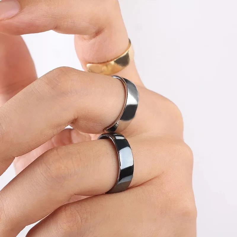 Personality Opening Magnetic Therapy Ring For Men Women Slimming Weight Lose Rings Energy Lymphatic Drainage Magnet Finger Ring X6305182