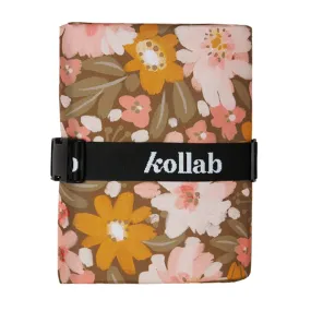 Picnic Mat Khaki Floral - 2 x 2m