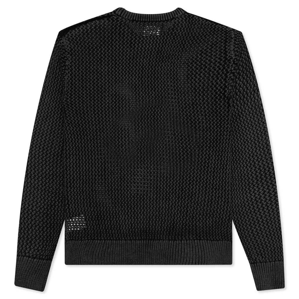 Pigment Dyed Loose Gauge Sweater - Black