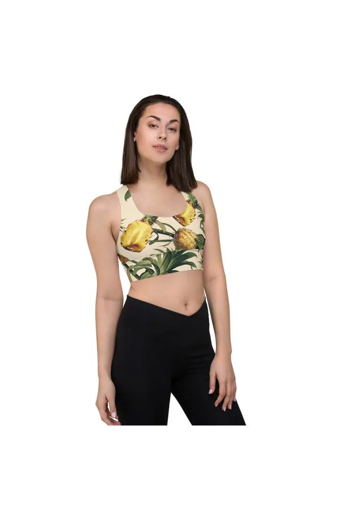 Pineapple Paradise Longline sports bra