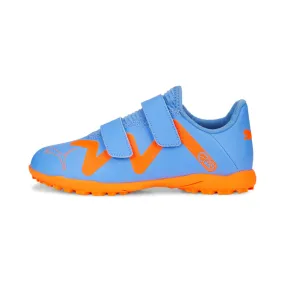 Puma boys' soccer shoes with velcro 107205 01 blue glimmer-white ultra orange