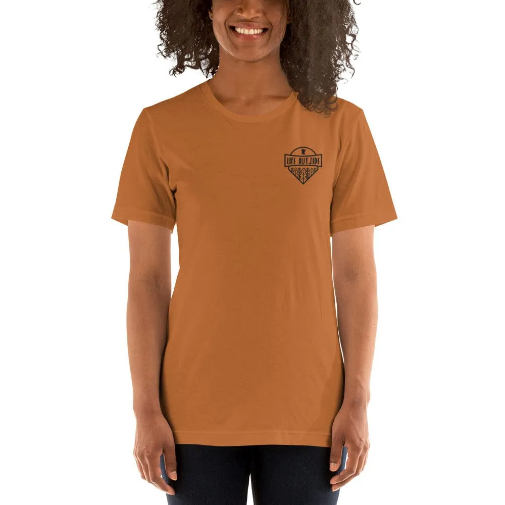 "Life Outside" Minnesota Adventure Embroidered Unisex T-Shirt