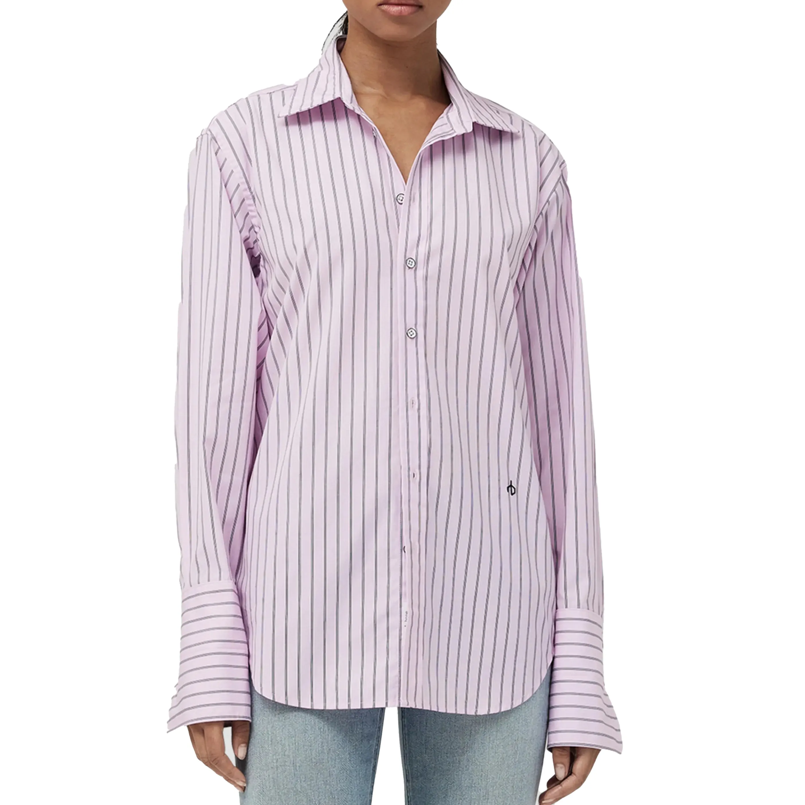 Rag & Bone Diana Pinstripe Button Front Shirt