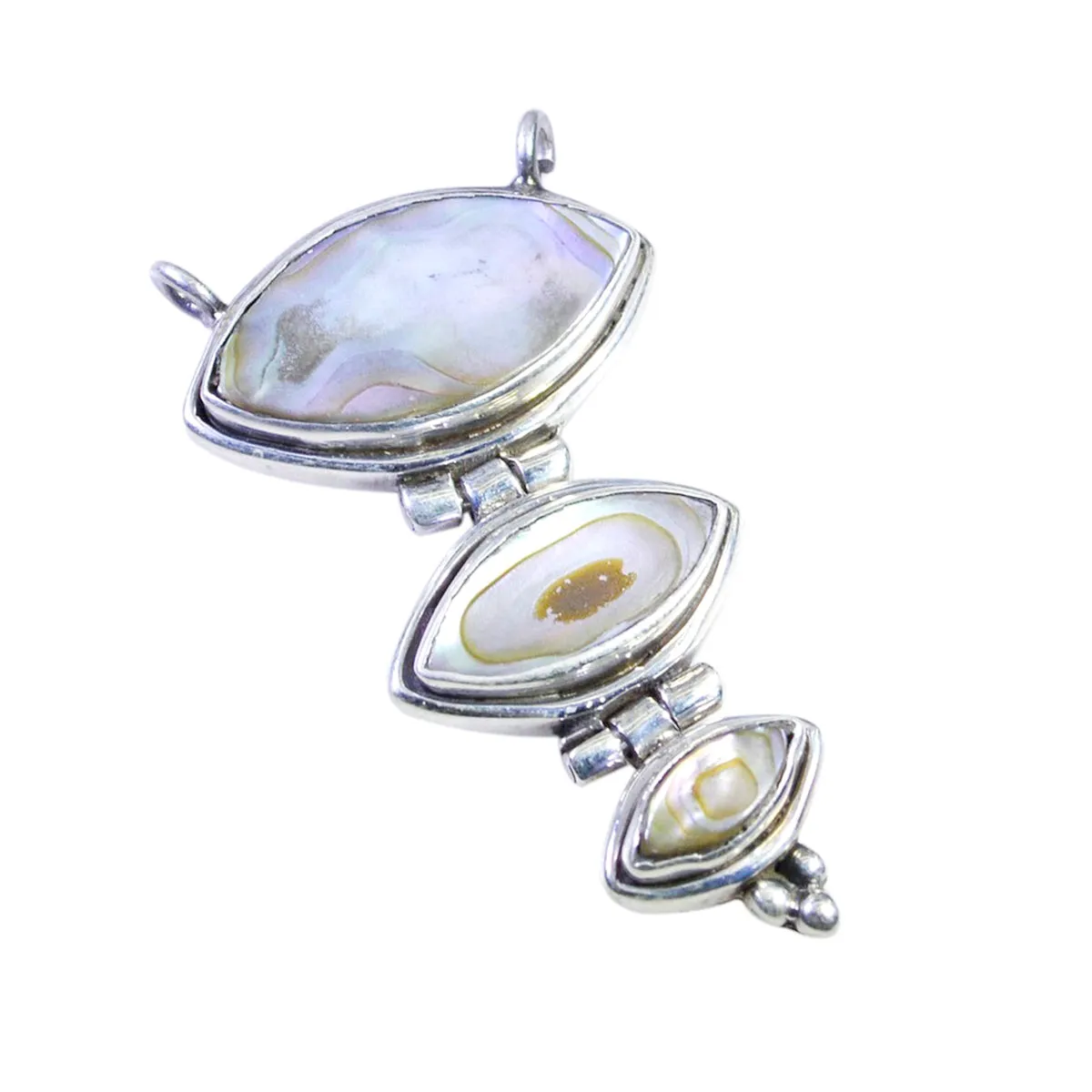 Riyo Alluring Gemstone Marquise Faceted Multi Color Multi Stone 1209 Sterling Silver Pendant Gift For Birthday